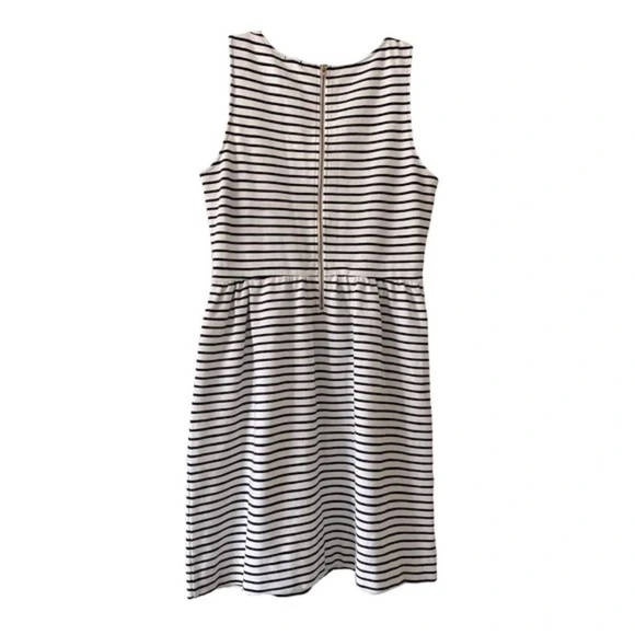 J. Crew | Sleeveless Striped Cotton Ponte Knit Dress, Size 6 - Picture 2 of 4